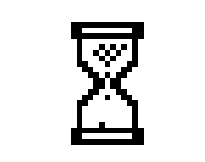 ドット絵のアニメーションする砂時計のローダーデザイン Hourglass Loader 9inebb
