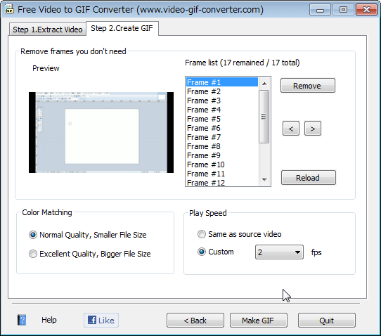 MP4動画から簡単にGIFアニメーション画像を作ることが出来るフリーソフト Free Video to GIF Converter (6)