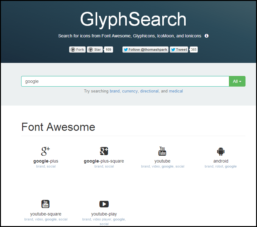 複数のアイコンWEBフォントから、縦断してアイコンを探し出せるサービス GlyphSearch (1)
