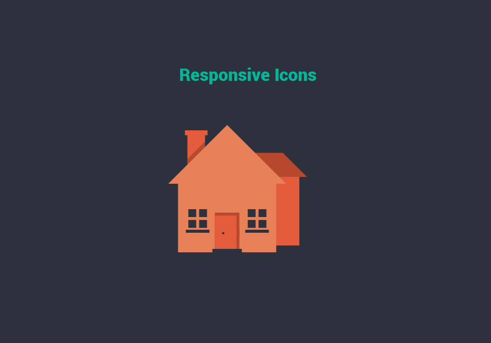 レスポンシブに画面幅が狭くなると簡素に変形していくアイコンが新しい 『Pure CSS Responsive icons (one div)』